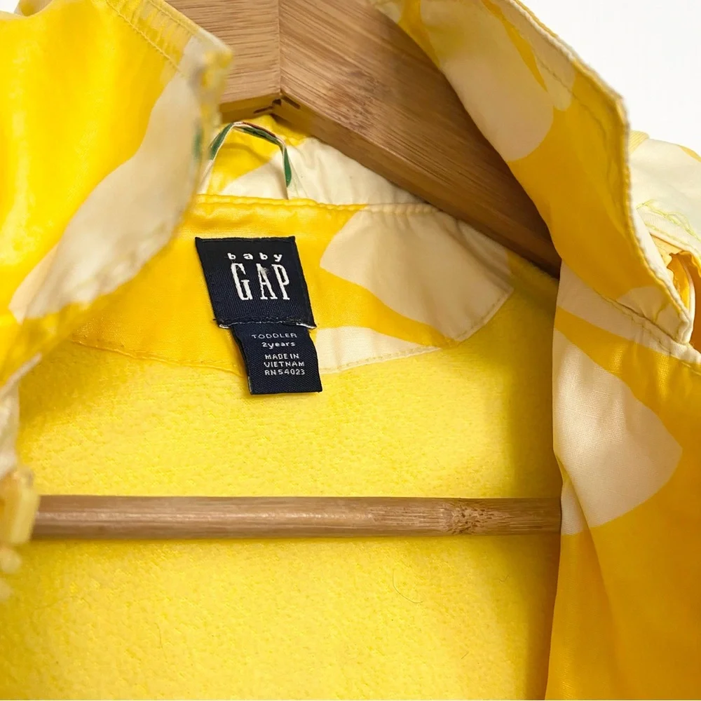 Baby Gap Yellow Floral Raincoat 2T
